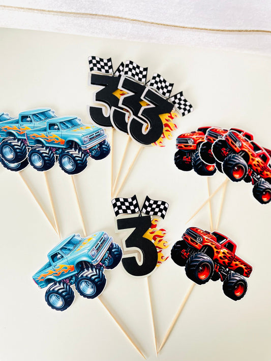 Monster Truck Cupcake Toppers