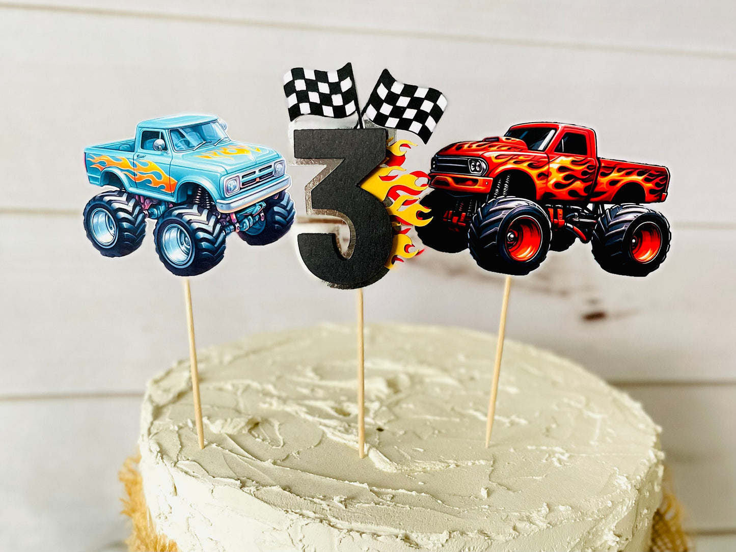 Monster Truck Cupcake Toppers