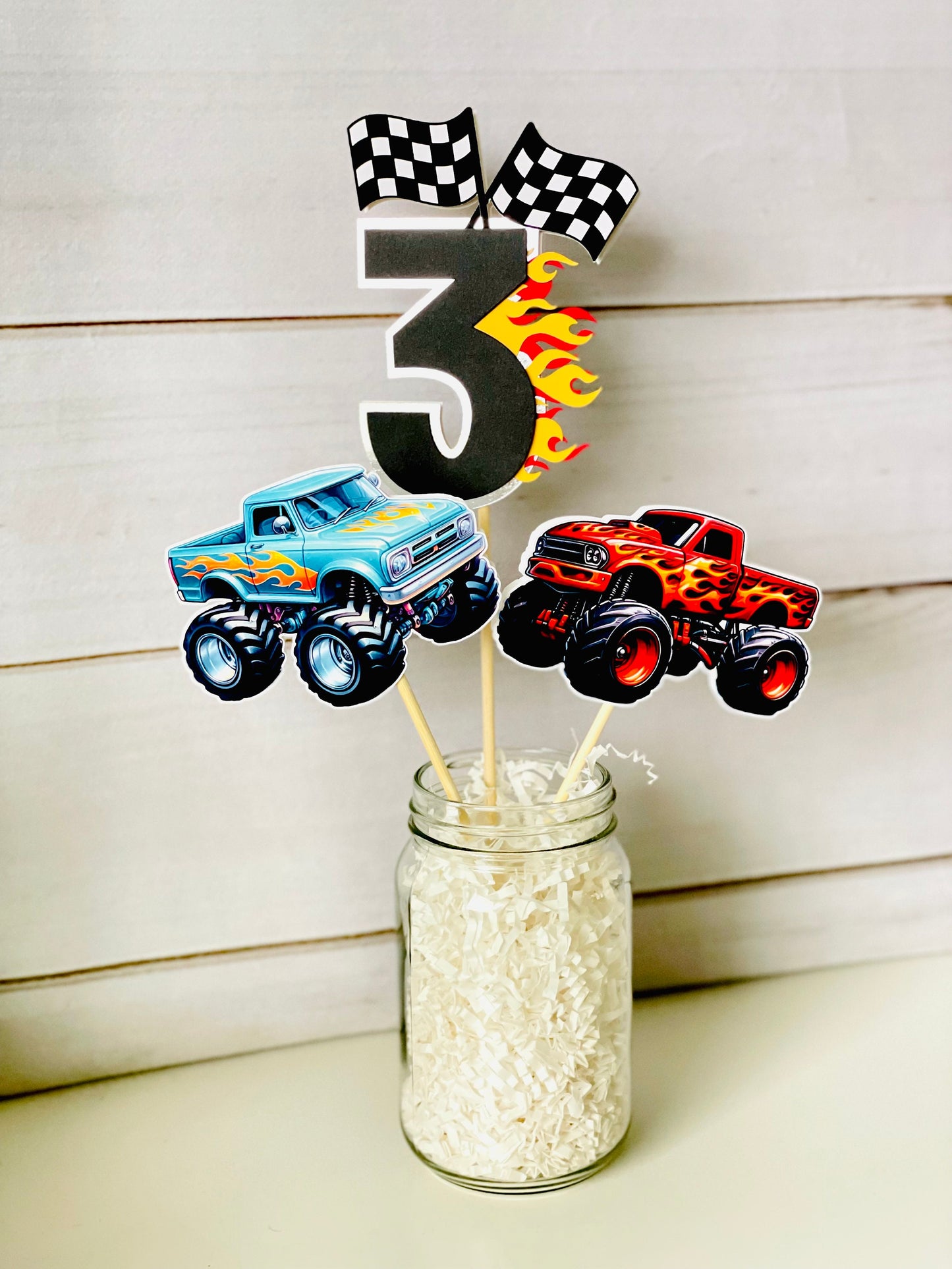 Monster Truck Cupcake Toppers