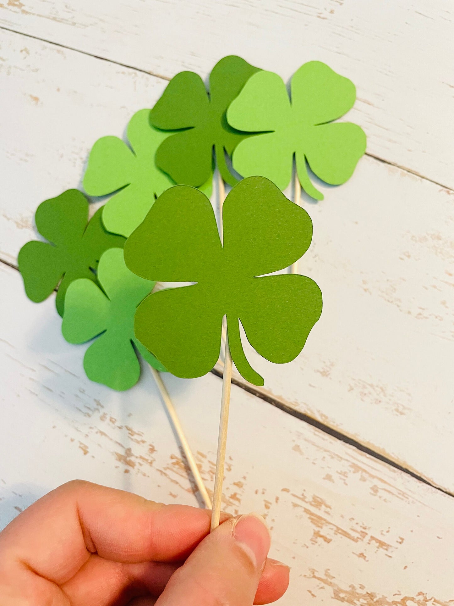 Shamrock Cupcake Toppers