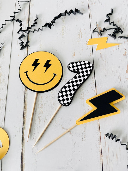 Smiley Face Cupcake Toppers